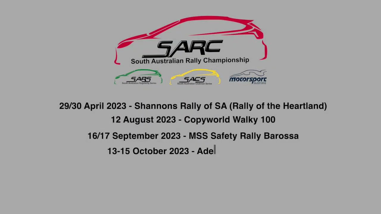 2023 MRF Tyres Australia South Australian Rally Championship Launch & SDCC Officials Thank You