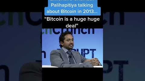 Chamath Palihapitiya: Bitcoin Is A HUGE HUGE Deal! #shorts