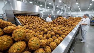 Inside a Giant Falafel Factory | How Millions of Crispy Chickpea Falafel Are Made Every Day