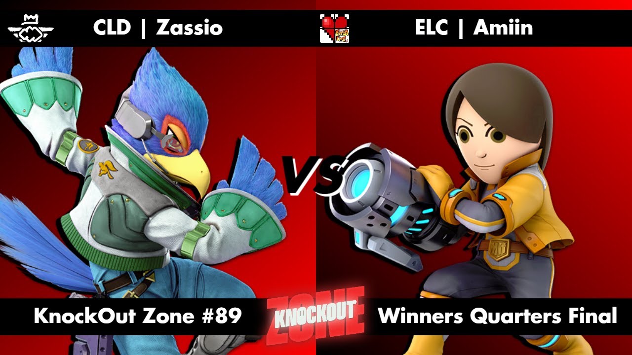 KnockOut Zone #89 - SSBU Winners Quarters Final - Zassio (Falco) vs Amiin (Mii Gunner)