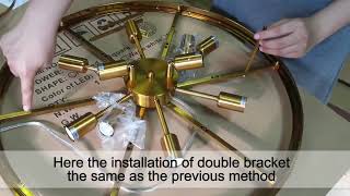 Indoor home modern light luxury round crystal chandelier installation video-SZ42
