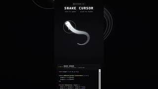 I Made a Snake That Chases My Cursor 🐍 | JavaScript #webdevelopment #javascript #snakeanimation