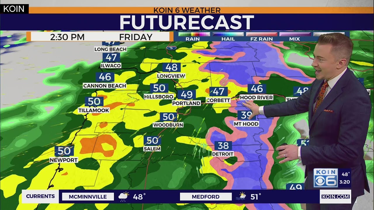Wet to warm weather expected around Portland - YouTube