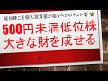 【個人投資家は低位株にこそ目を向けるべき】500円未満の低位株で十二分に財を成せる✨✨