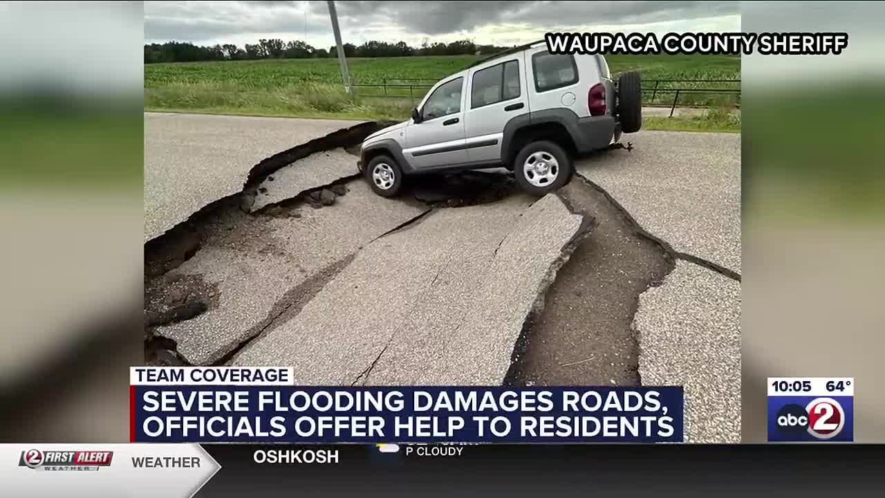 Flooding forces evacuations and road closures in Manawa - YouTube