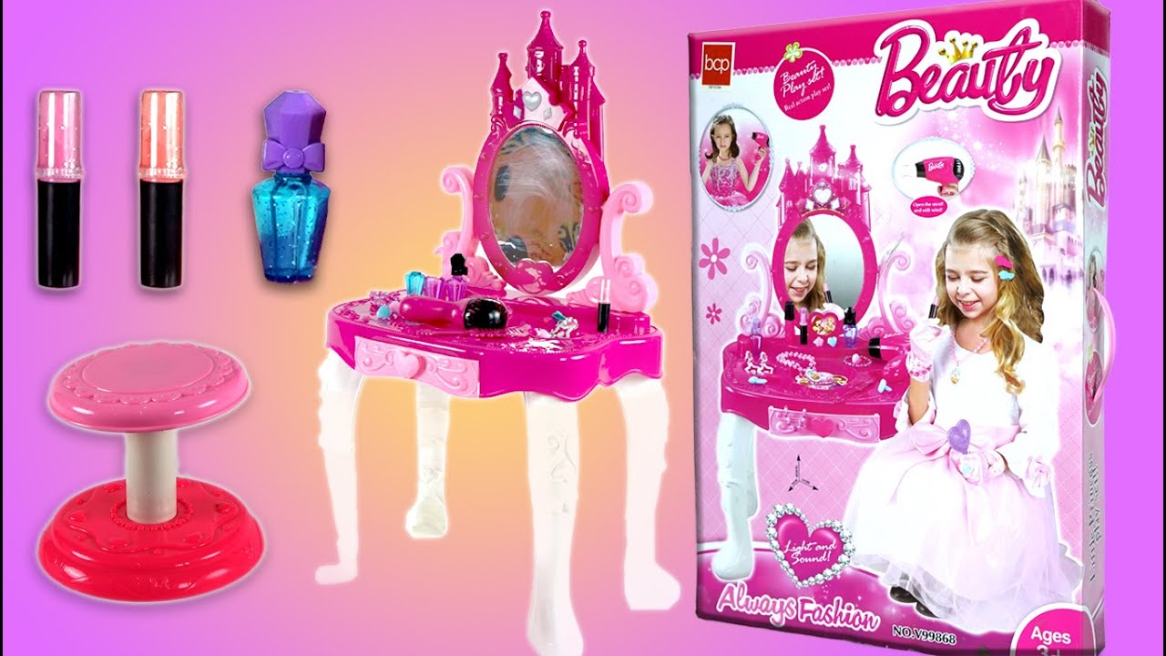 Kids Makeup Beauty Play Set Unboxing and Assembling | Toy Makeup Set