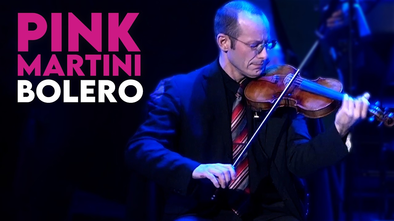 Get your tickets to the show and catch up with Pink Martini: https://linktr.ee/pinkmartiniofficial

Exerpted from Pink Martini's official 30th Anniversary concerts in their hometown of Portland, Oregon, the band plays their arrangement of Maurice Ravel's famous orchestral work "Bolero." First recorded for the band's debut album "Sympathique," this arrangement has been a regular showpiece for the band in concert, and is a favorite of audiences. Featuring Nicholas Crosa on violin, bandleader Thomas M. Lauderdale on piano, Robert Taylor on trombone, and Thomas Barber on trumpet. 

FIND PINK MARTINI ONLINE: 
Official Website: http://pinkmartini.com/
Instagram: https://www.instagram.com/pinkmartini/ 
Facebook: https://www.facebook.com/pinkmartini
TikTok: https://www.tiktok.com/@pinkmartiniofficial
Spotify: https://bit.ly/spotifyPM  
Apple Music: https://bit.ly/pinkMartini
SoundCloud: https://soundcloud.com/heinzrecords
bandcamp: https://pinkmartini.bandcamp.com/ 
Pink Martini Fan Club: https://www.patreon.com/pinkmartini
The Official Pink Martini Store: http://store.pinkmartini.com/
YouTube: https://www.youtube.com/c/PinkMartiniOfficial

LINEUP...
MUSICIANS
Thomas M. Lauderdale, bandleader & piano
Thomas Barber, trumpet
Robert Taylor, trombone
Philip Emilio Baker, upright bass
Dan Faehnle, guitar
Nicholas Crosa, violin
Timothy Nishimoto, vocals & percussion
Brian L. Davis, percussion
Miguel Bernal, percussion
Anthony Jones, drums & percussion
Reinhardt Melz, drums & percussion

CREW
Tour Manager: Greg Tamblyn
Stage Manager: William Reischman
Live Mix Engineer: Pete Plympton
Pink Martini Management: William Tennant

VIDEOGRAPHY 
Directors: Perry Loveridge & Greg Tamblyn
Technical Director: Hunter Loveridge
Video Engineer: Daniel Lambert
AV Technician: Cameron Hills
Video Camera Operators:
     Spencer Glaubitz
     JP Morgan
     Camrin Sanchez

Titles and credits by: Rick Ring