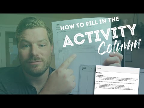 How to fill in the "Activity" Column using EAS - Using Templates for ESL Lesson Planning (Part 5)
