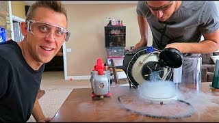 Freezing Liquid Nitrogen into ICE