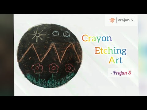 Crayon Etching art for kids | simple  scratch art | colorful art for kids |prajan s