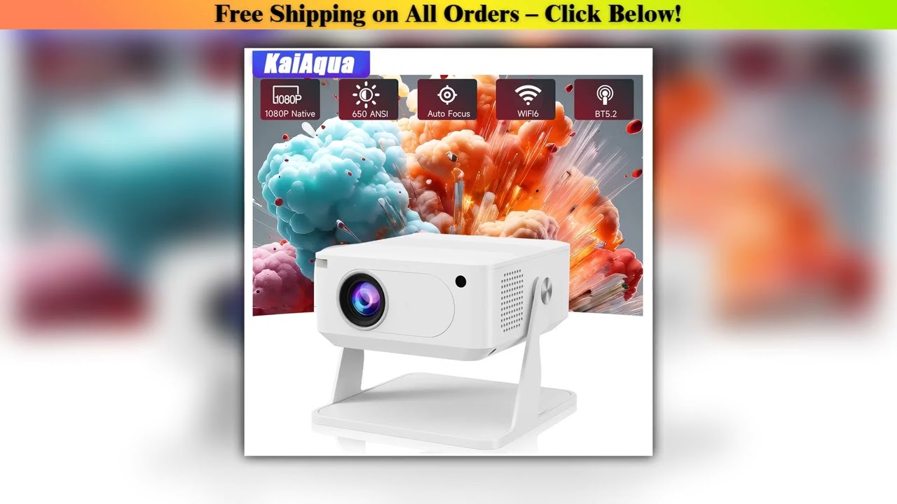 Digital Projector Android With Holder HD Video Smart Projector Outdoor with HDMI USB Wireless