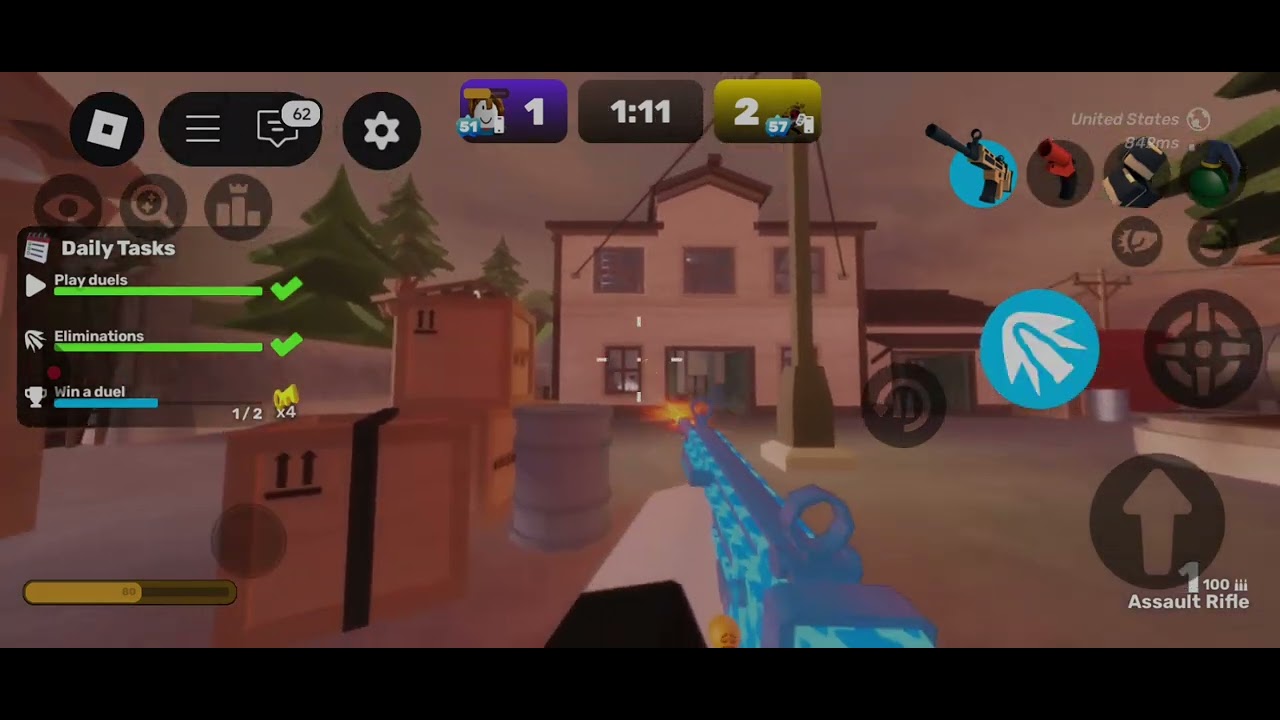 I playing a RIVALS in Roblox part3 - YouTube