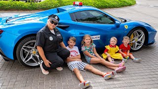 Five Kids Fun Adventure with Police Car + more Children's Songs and Videos