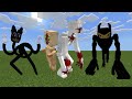 CARTOON CAT vs. SCP FOUNDATION vs. BENDY AND THE INK MACHINE in Minecraft PE