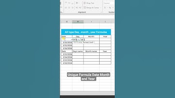 use or unique formula Date month and Year #excel #mctalent #advancexcel #shorts