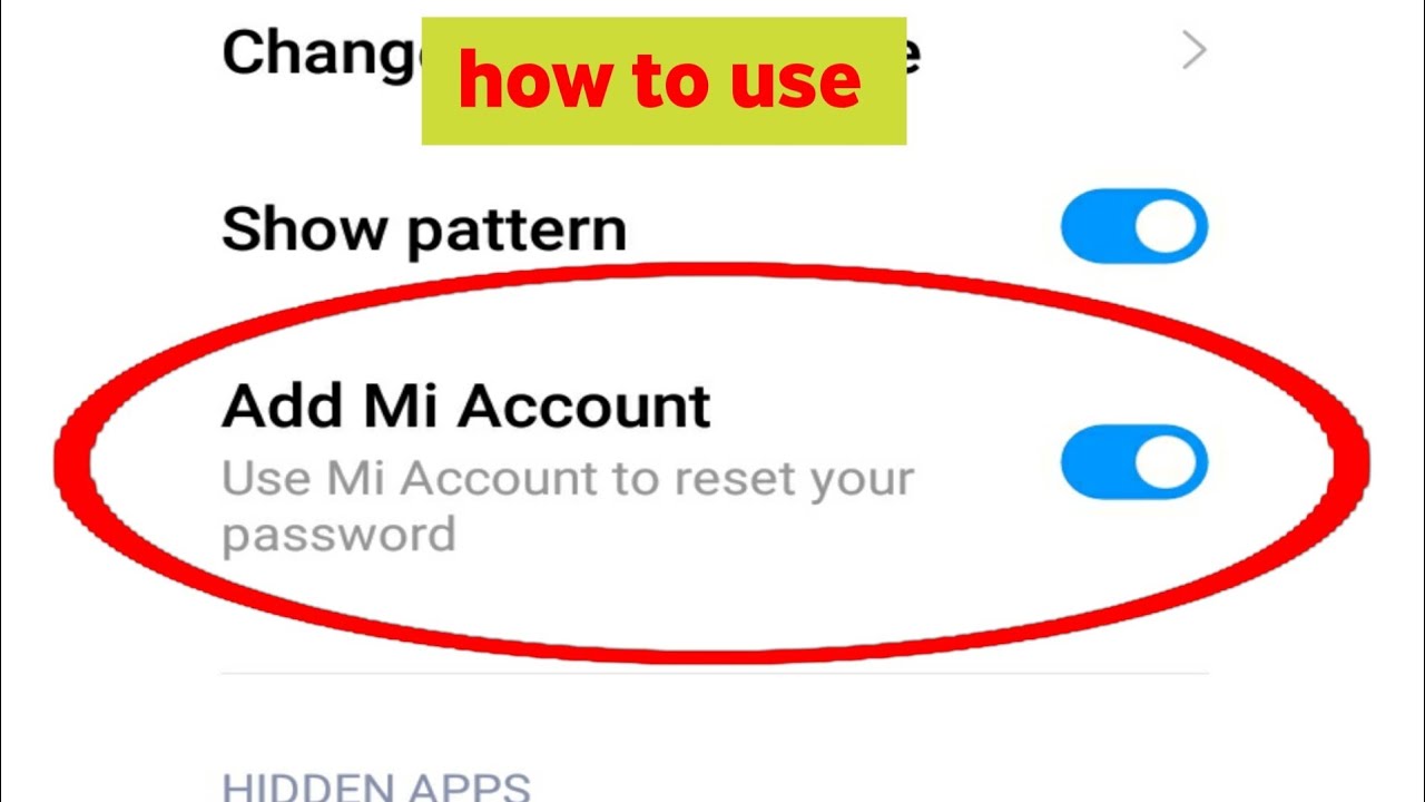 how to use add mi account setting / privacy protection password || 