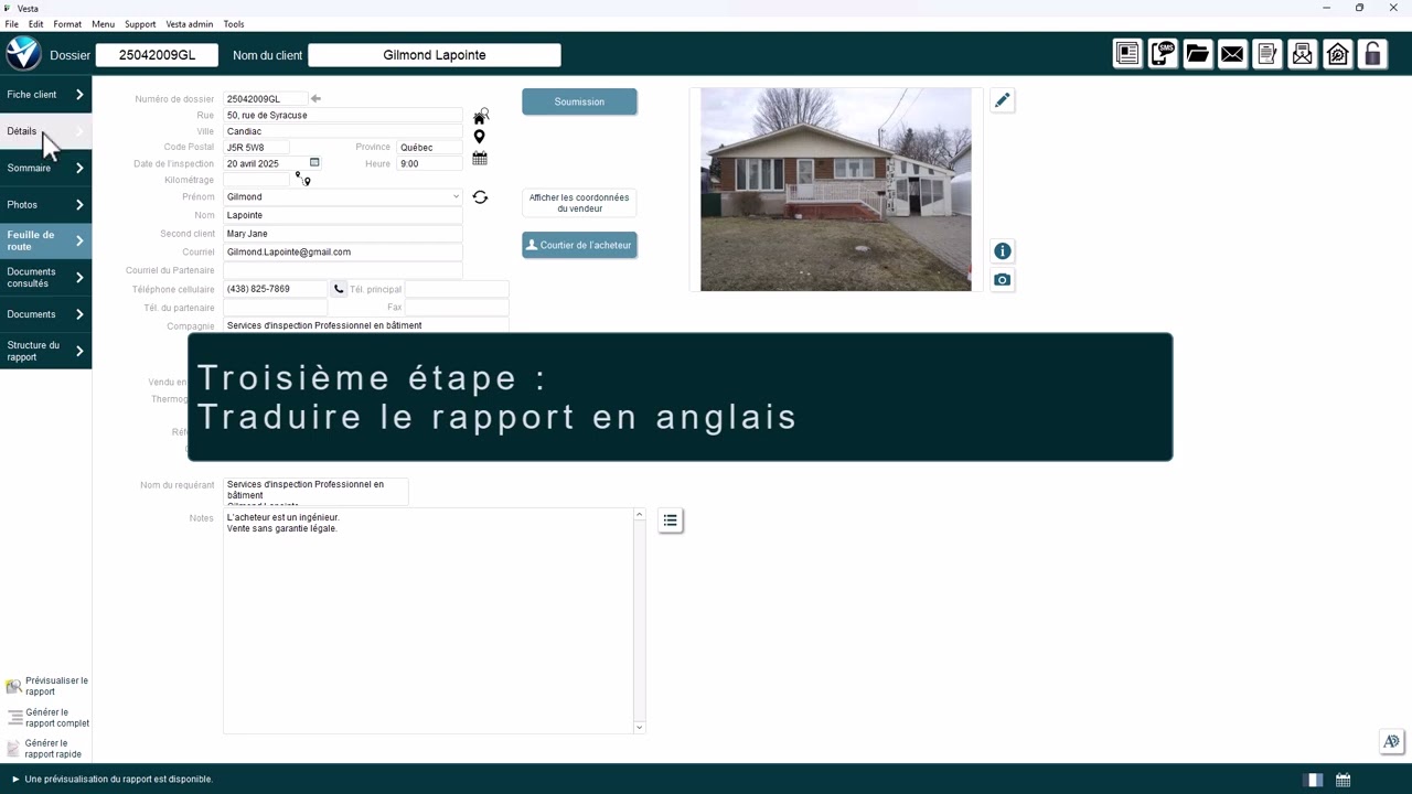 014 - Traduction d’un rapport vers l’anglais