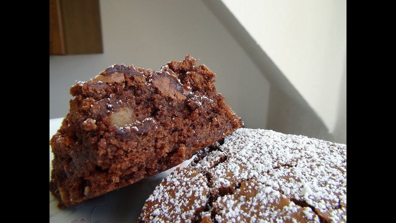 Brownies mit Walnüssen, Schokoladenkuchen - YouTube