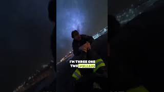 Firefighter Risks Everything to Save Man Hanging Off Roof 😱