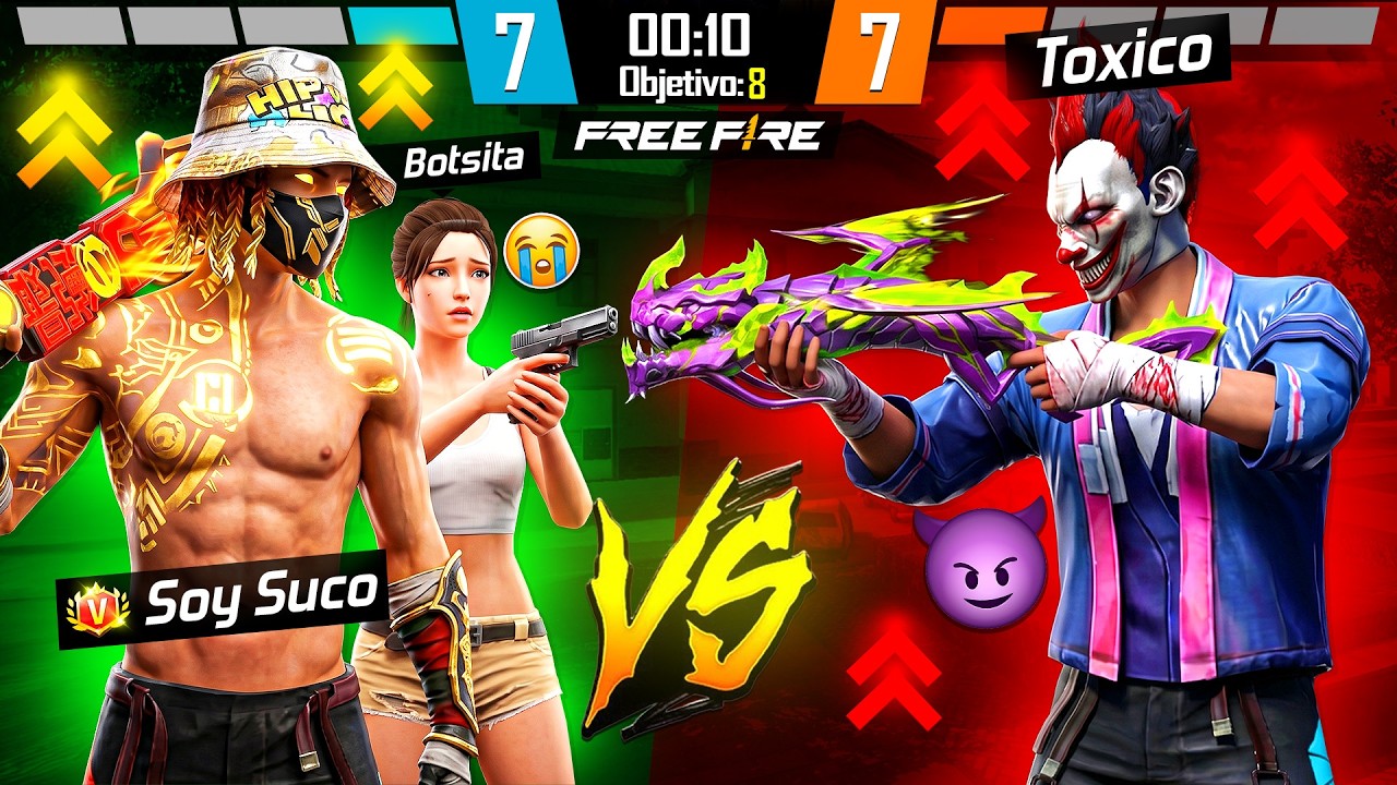 TOXICO HUMILLA A UNA BOTCITA Y LO RETO A UN PVP EN FREE FIRE😱!