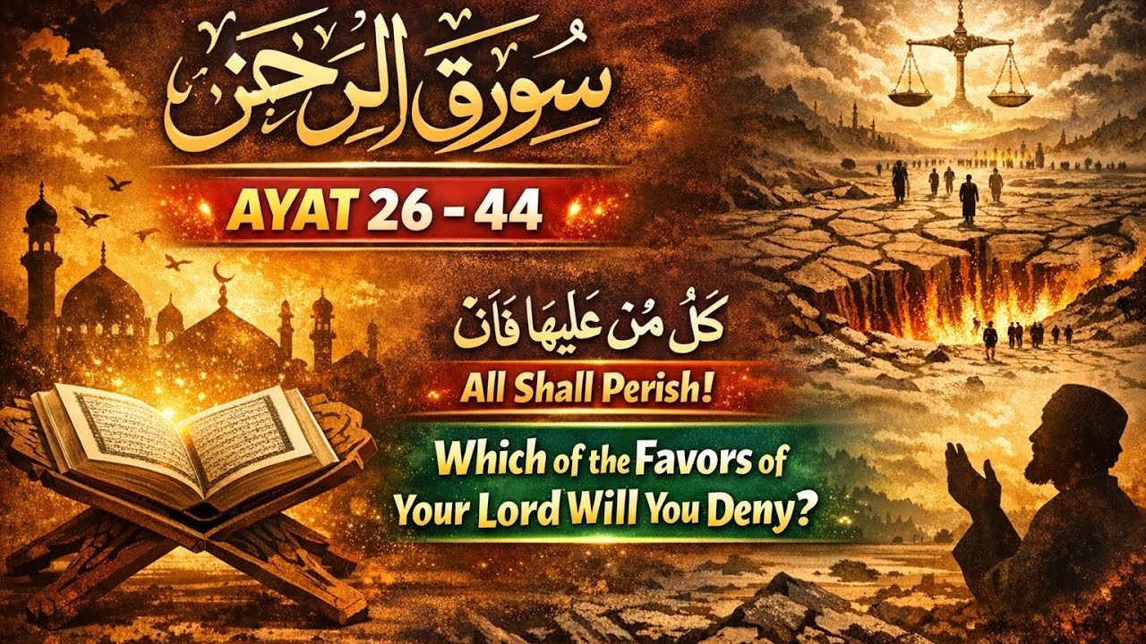 The Truth About Life, Death & Judgment | Surah Rahman Ayat 26–44