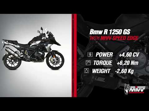 MIVV SPEED EDGE SILENCER SPORT TITANIUM BLACK BMW R 1250 GS / ADV 2019-2023 video