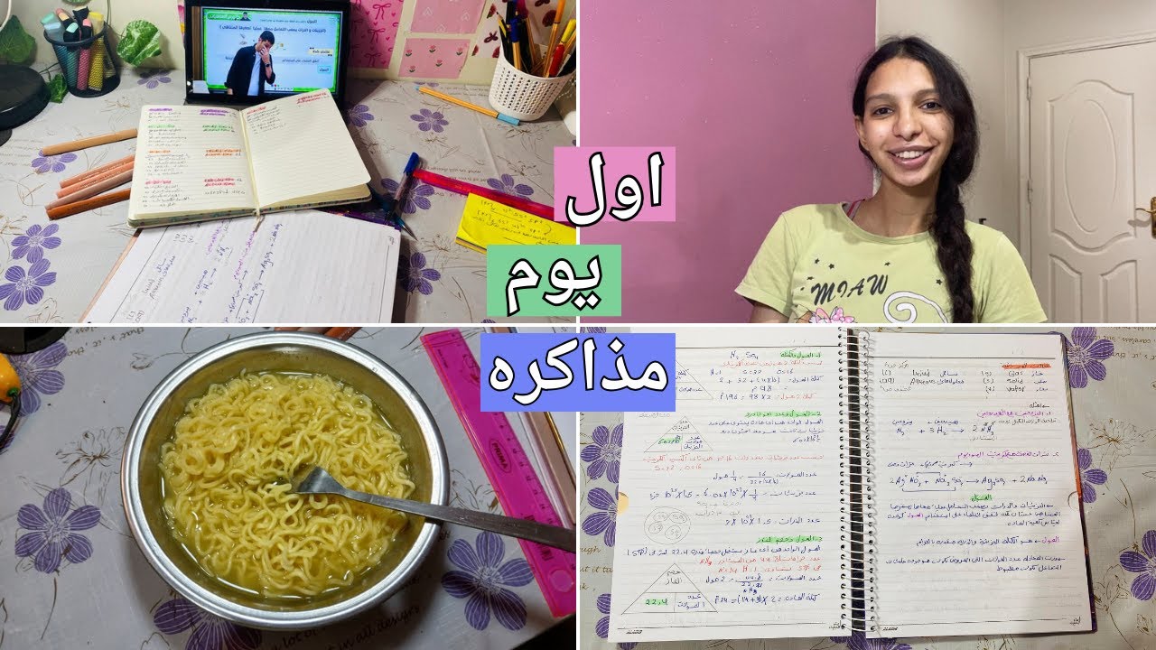 اول يوم مذاكره فى ثانويه عامه (توجيهى)