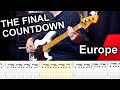 Europe  the final countdown  bass cover  playalong tabs
