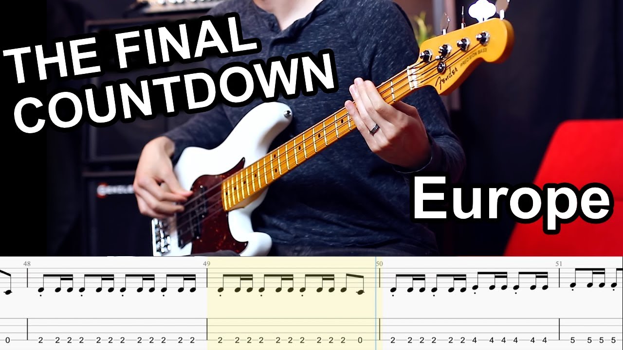 Europe - The Final Countdown // BASS COVER + Play-Along Tabs Europe - The Final Countdown // BASS COVER + Play-Along Tabs