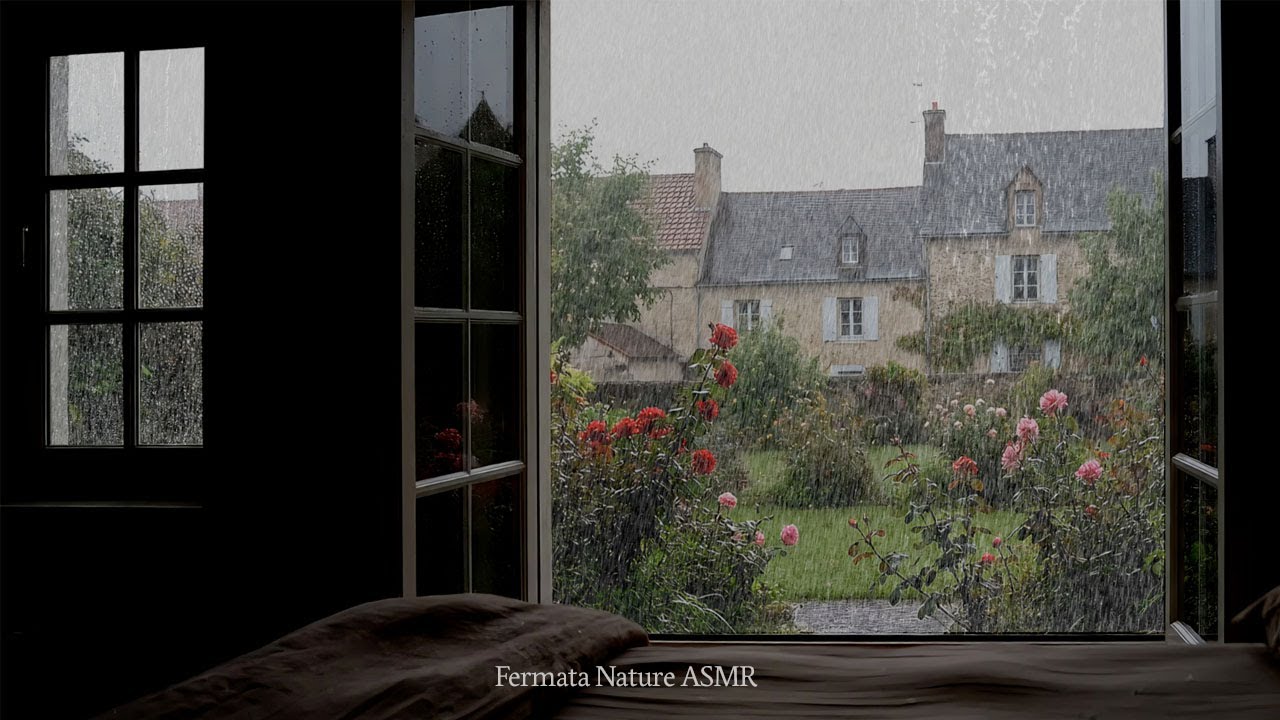 Звуки Дождя в Розовом Саду 8 Часов | Глубокий Сон ASMR