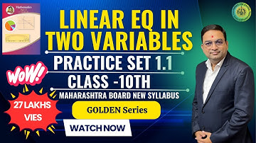 Linear Equations in Two Variables  Class 10th Maharashtra Board New Syllabus Part-1