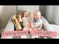 How I feed Solids to my Twins & THANK YOU for 100 Subs!!