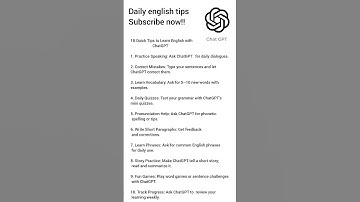 10 quick tips to learn English with chatgpt 👍 #dailyshorts #english #chatgpt #englishlearning