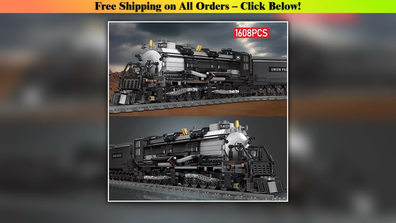 Technical Steam Locomotive The Union Pacific Big Boy Model Building Blocks City Railway Train