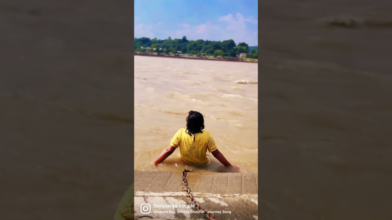 Video thumbnail: Dip in ganga #shorts #shortsvideo #shortsyoutube #reelitfeelit #travel #indiatravel #gangariver