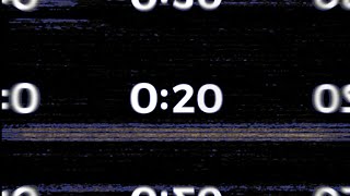 20 Second Countdown Timer - No Sound - Glitch Animation