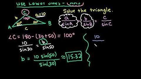 Law of Sines - Given Two Angles and a Non-Included Side  (AAS)