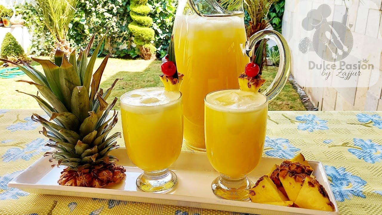 Agua de Piña y Naranja Tropical👨‍🍳👌😘🤤🍋🍸