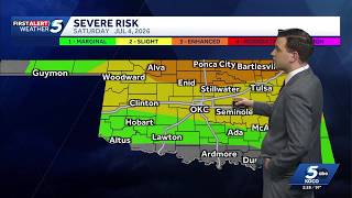 Severe weather risk increases for most of Oklahoma for Fourth of July