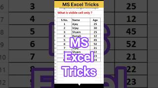 MS Excel Shorts | MS Excel Tips #excel #shorts # viral # trending #viralvideos