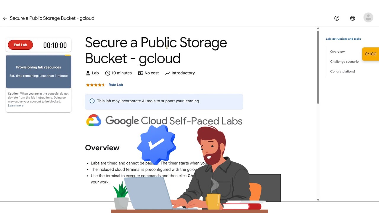 Secure a Public Storage Bucket - gcloud | Secure a Public Storage Bucket - gcloud lab solution