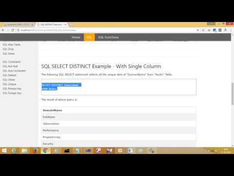SQL SELECT DISTINCT Keyword