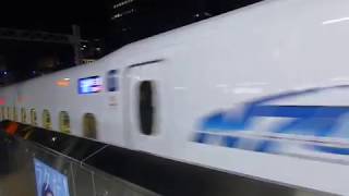 東海道新幹線 N700系2000番台 X63編成 こだま681号名古屋行き 東京駅14番線発車シーン
