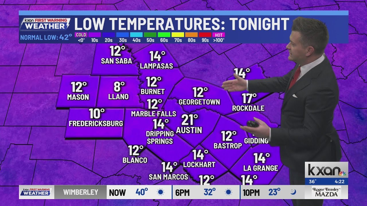 Dangerously cold tonight, but the melting finishes on Tuesday | KXAN ...
