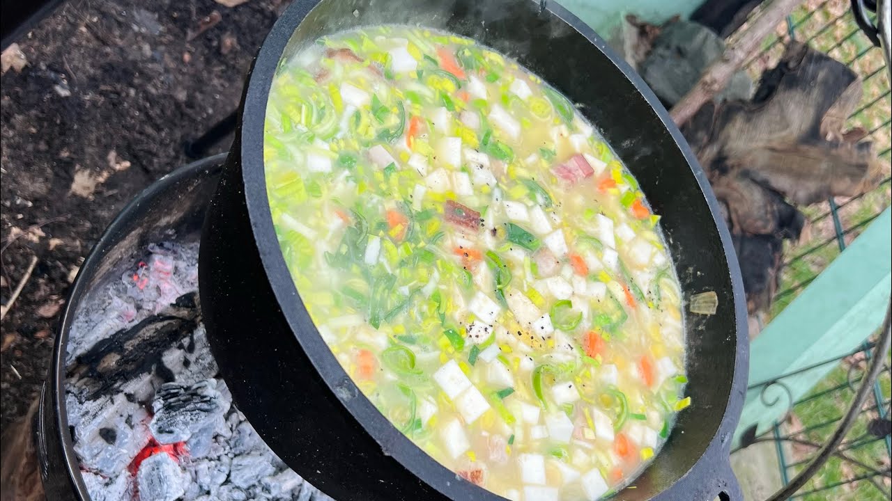 Erbseneintopf aus dem Dutch Oven YouTube