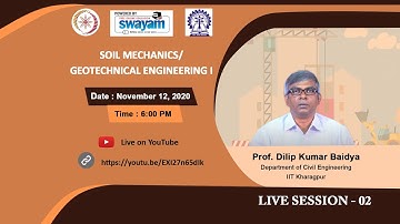 Live Session 2: Soil Mechanics/Geotechnical Engineering I