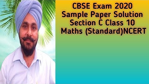 Q32(b) Section C Sample Paper 4 Class 10 Maths CBSE Exam 2020 by Js tutorial