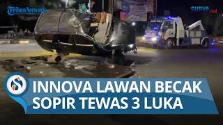 Innova Crashes into Pedicab at Gardu Laut Intersection in Tuban, Killing 1 and Injuring 3