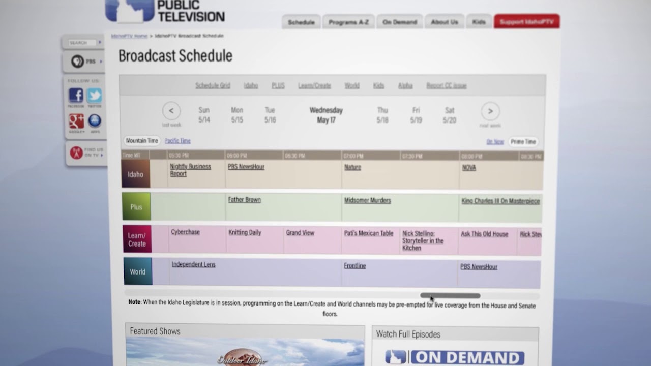 Check out our Schedule online.