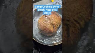 Camp cooking some steak! #cooking #camping #campcooking